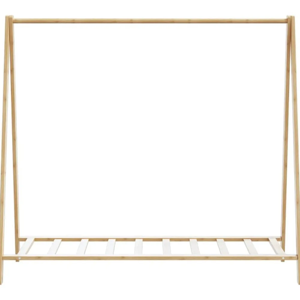 vidaXL Perchero con estantes bambú 106x34x102 cm Sale