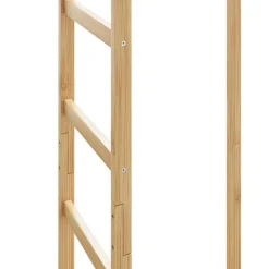 vidaXL Perchero con ganchos y estantes 38,5x30x156 cm bambú New