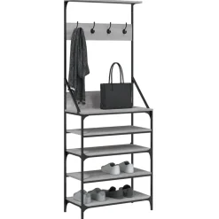 vidaXL Productos Del Hogar-Perchero con zapatero 70x34x184 cm