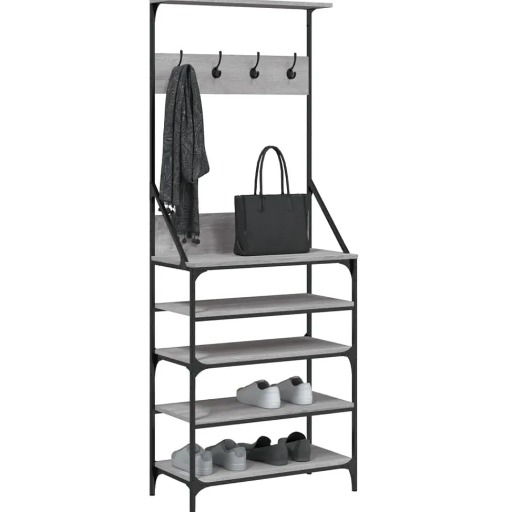 vidaXL Productos Del Hogar-Perchero con zapatero 70x34x184 cm