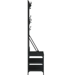vidaXL Perchero con zapatero 100x40x184 cm Negro Online