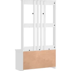 vidaXL Perchero de entrada SANDNES madera pino 87x40x159,5 cm Blanco Hot