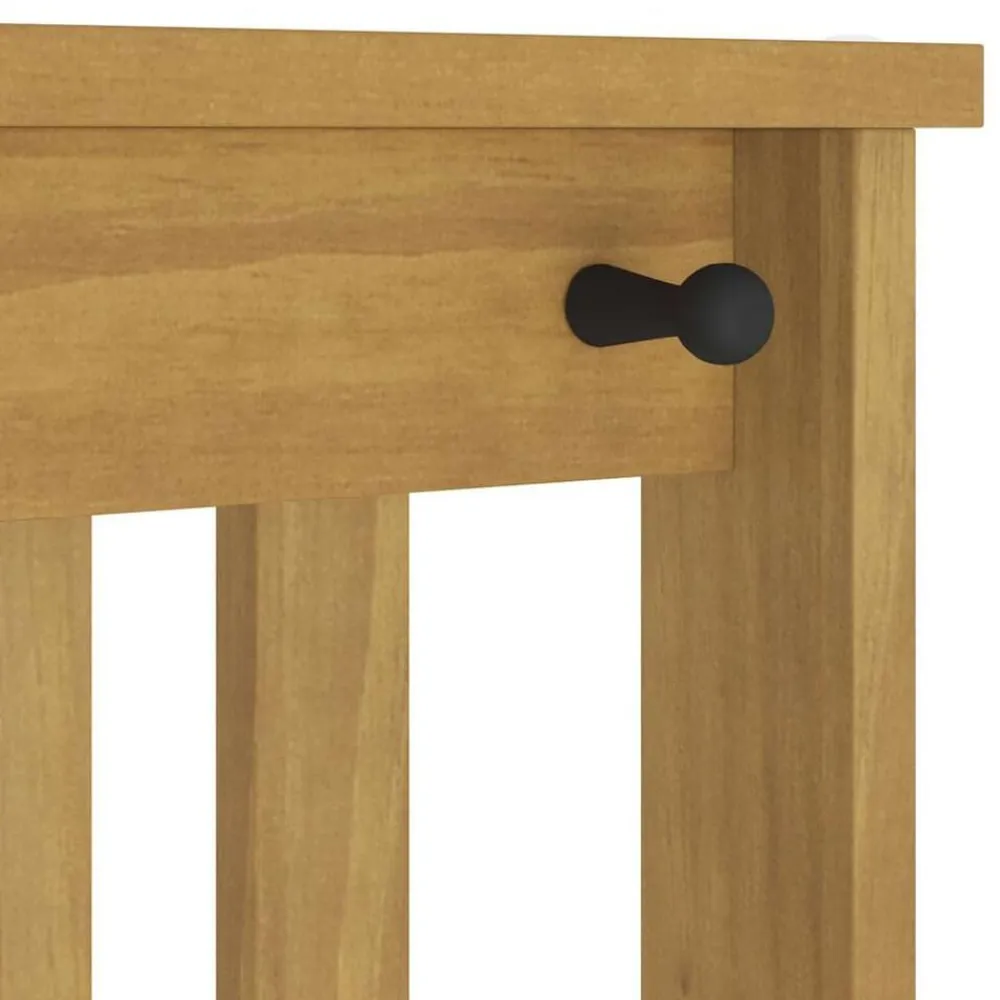 vidaXL Perchero de entrada SANDNES 45x40x159,5cm madera maciza de pino Acabado de nogal Outlet