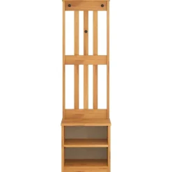 vidaXL Perchero de entrada SANDNES 45x40x159,5cm madera maciza de pino Acabado de acacia Hot
