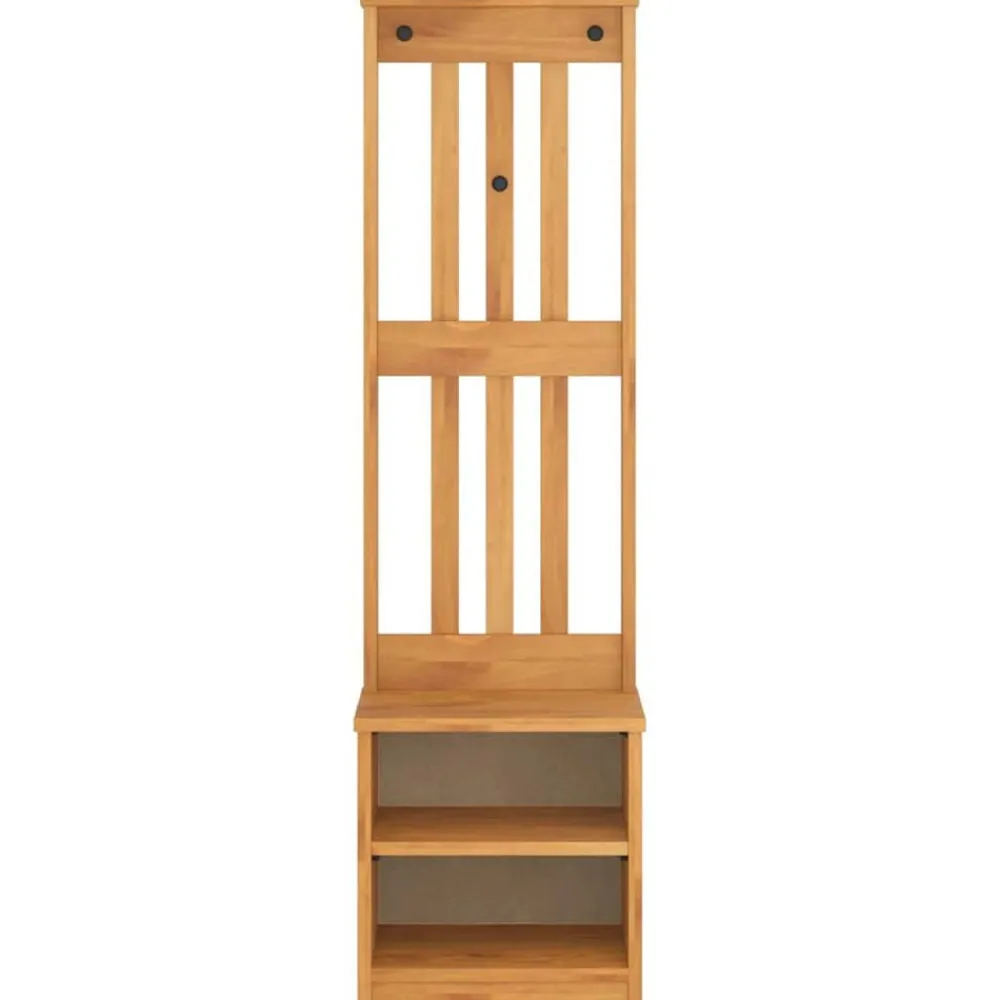 vidaXL Perchero de entrada SANDNES 45x40x159,5cm madera maciza de pino Acabado de acacia Hot