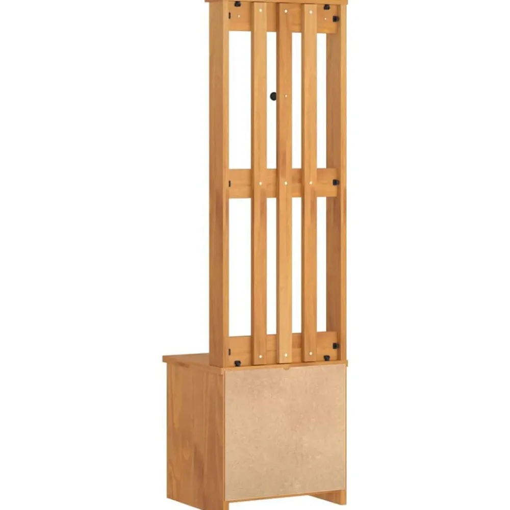 vidaXL Bancos-Perchero de entrada SANDNES 45x40x159,5cm madera maciza de pino
