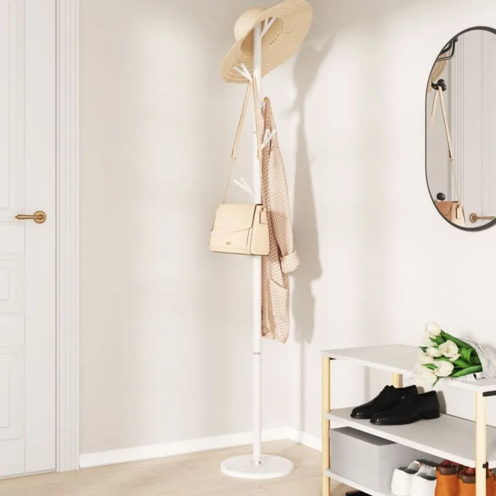 vidaXL Decoración-Perchero de hierro con recubrimiento en polvo 175 cm