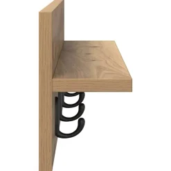 vidaXL Estanterías-Perchero de pared Roble artesanal 60 x 10,5 x 18 cm