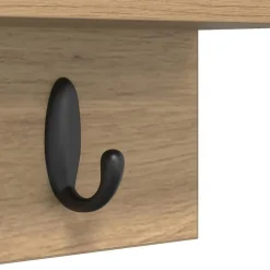 vidaXL Estanterías-Perchero de pared Roble artesanal 60 x 10,5 x 18 cm