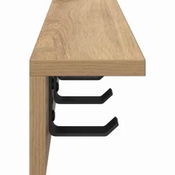 vidaXL Estanterías-Perchero de pared Roble artesanal 40 x 10,5 x 10,5 cm