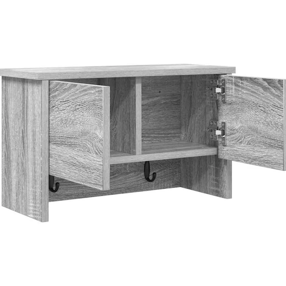 vidaXL Estanterías-Perchero de pared con estante 50 x 20 x 30 cm