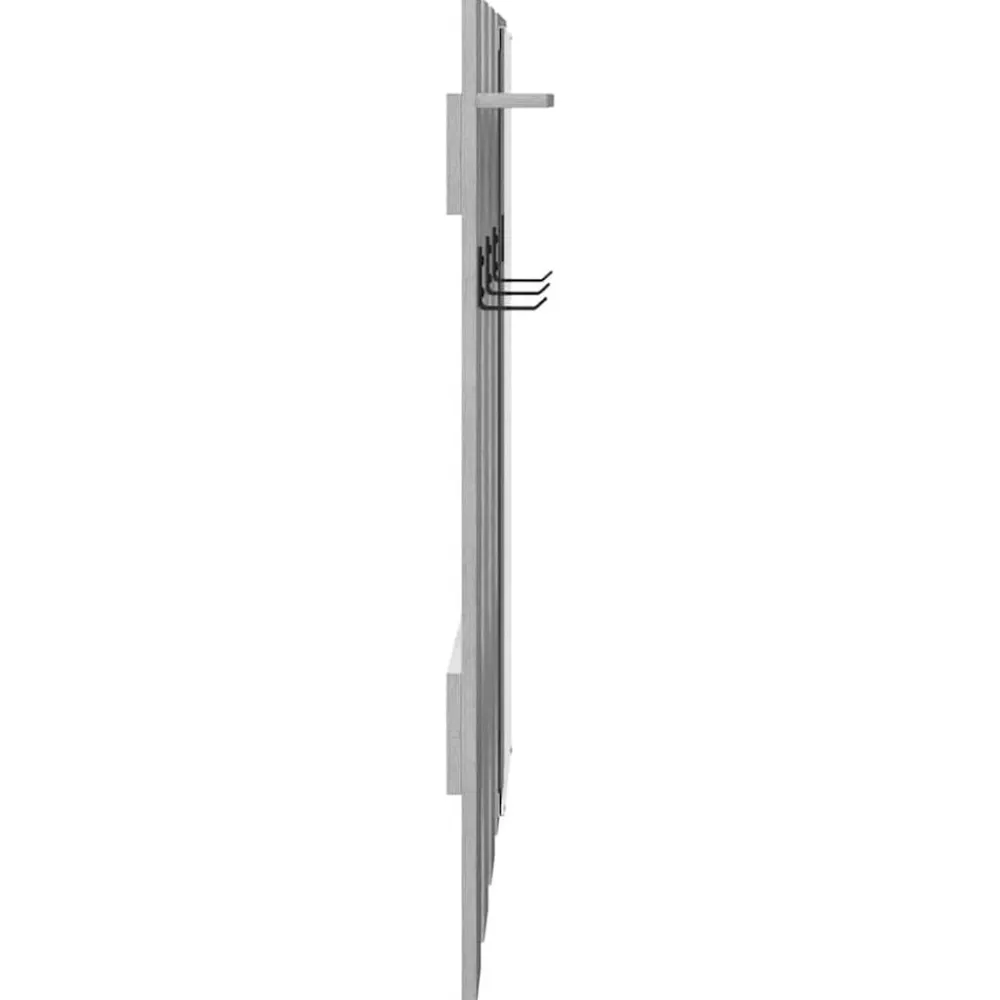 vidaXL Perchero de pared con espejo 100 x 10 x 100 cm Gris sonoma Clearance