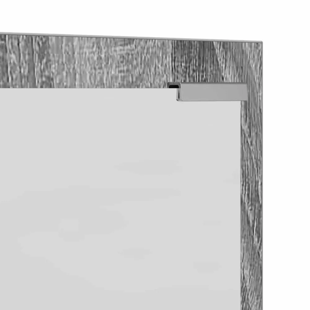 vidaXL Perchero de pared con espejo 100 x 10 x 100 cm Gris sonoma Clearance
