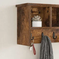 vidaXL Estanterías-Perchero de pared con estante 50 x 16 x 26 cm