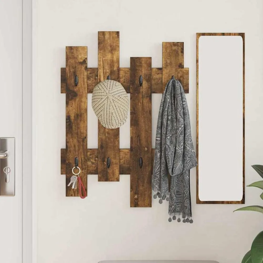 vidaXL Estanterías-Perchero de pared 60 x 3 x 82 cm