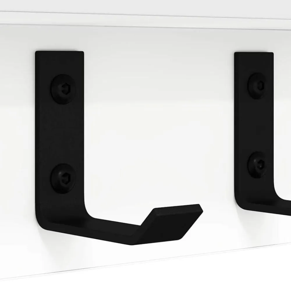 vidaXL Perchero de pared 40 x 10,5 x 10,5 cm Madera de ingeniería White Discount