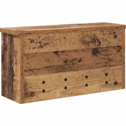 vidaXL Perchero de pared con estante Madera vieja 50 x 16 x 26 cm Madera envejecida Sale