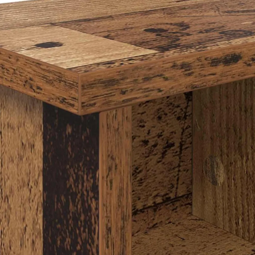vidaXL Perchero de pared con estante Madera vieja 50 x 16 x 26 cm Madera envejecida Sale