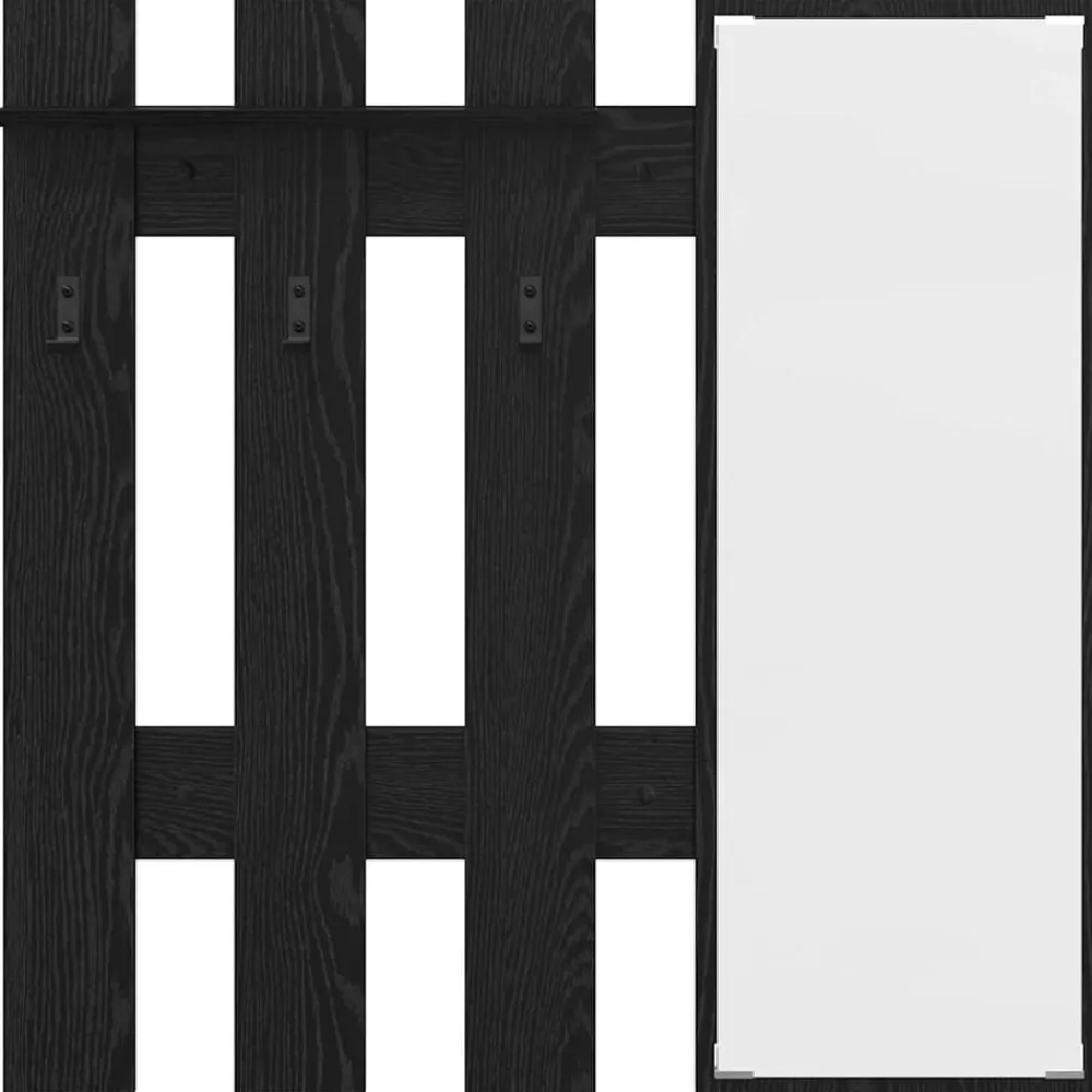 vidaXL Estanterías-Perchero de pared con espejo 100 x 10 x 100 cm