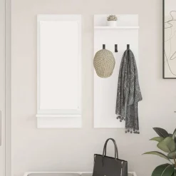 vidaXL Estanterías-Perchero de pared 70 x 10 x 90 cm Madera de ingeniería