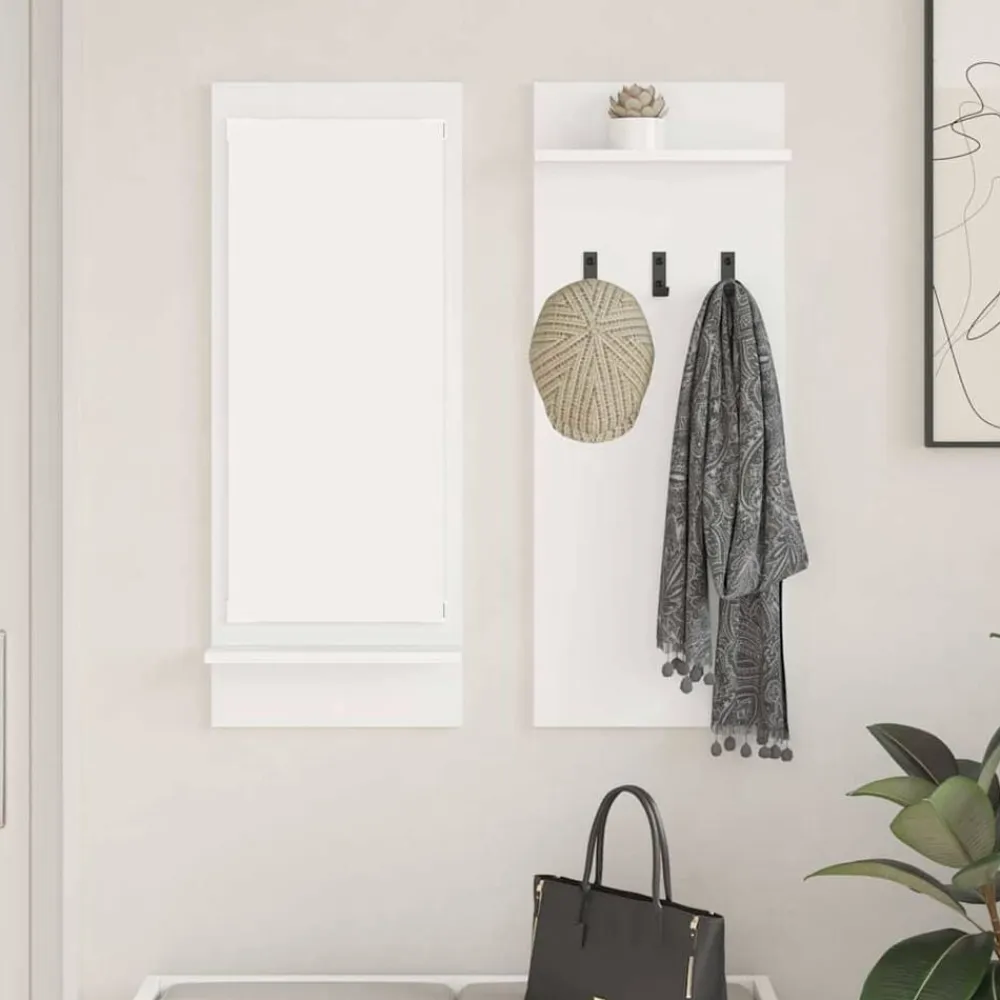 vidaXL Estanterías-Perchero de pared 70 x 10 x 90 cm Madera de ingeniería