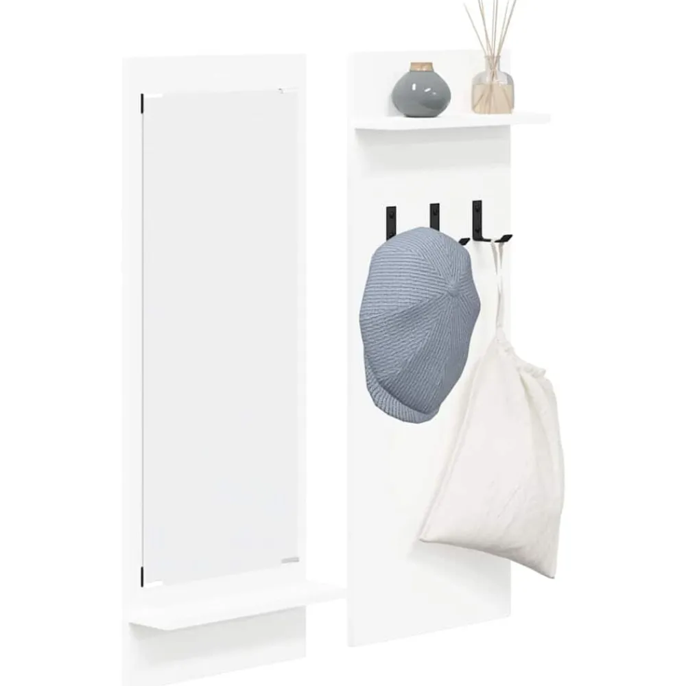 vidaXL Estanterías-Perchero de pared 70 x 10 x 90 cm Madera de ingeniería