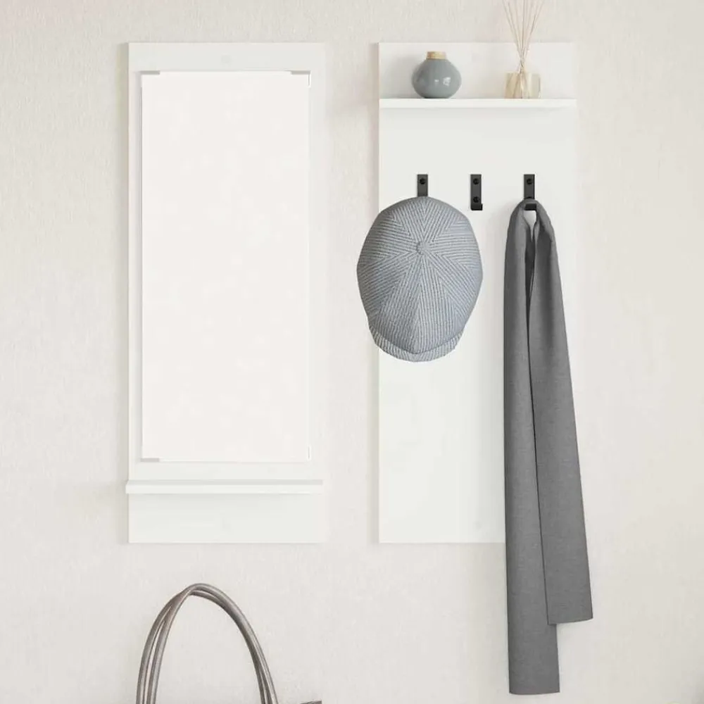 vidaXL Estanterías-Perchero de pared 70 x 10 x 90 cm Madera de ingeniería