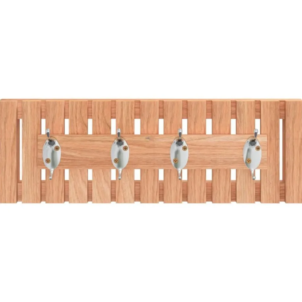 vidaXL Perchero de pared madera maciza de nogal 42x8,5x14 cm Hot