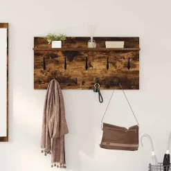 vidaXL Estanterías-Perchero de pared con estante 80 x 40 x 12 cm