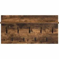 vidaXL Estanterías-Perchero de pared con estante 80 x 40 x 12 cm