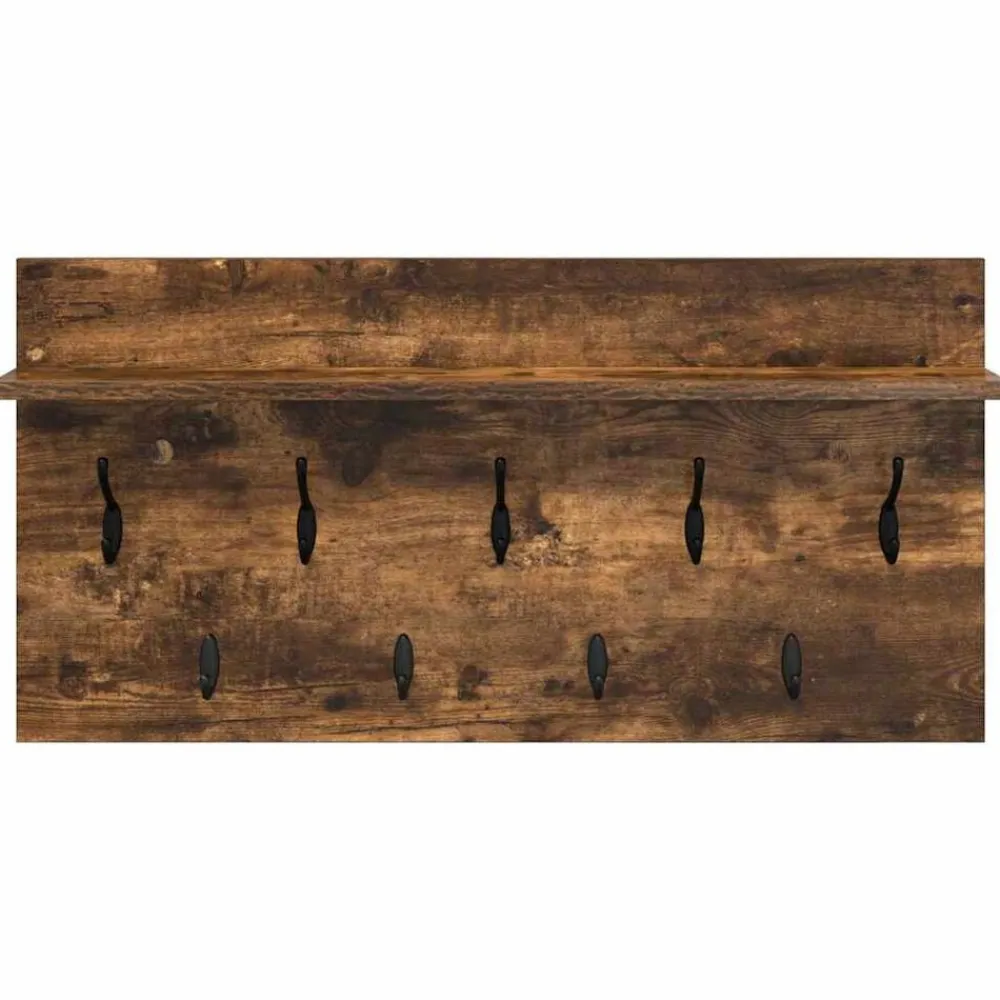 vidaXL Estanterías-Perchero de pared con estante 80 x 40 x 12 cm