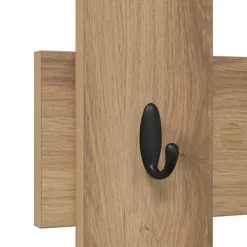 vidaXL Estanterías-Perchero de pared Roble artesanal 60 x 3 x 82 cm