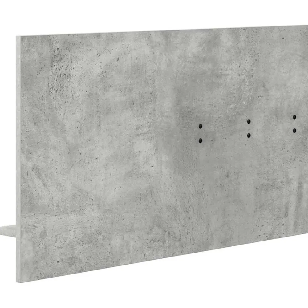 vidaXL Estanterías-Perchero de pared con estante Gris Concreto 90 x 10 x 50 cm