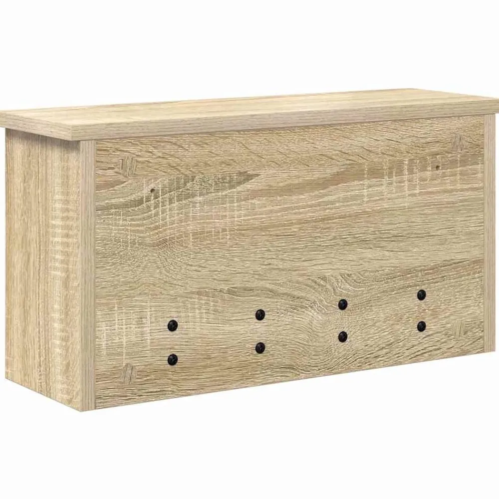 vidaXL Perchero de pared con estante 50 x 16 x 26 cm Roble Sonoma New