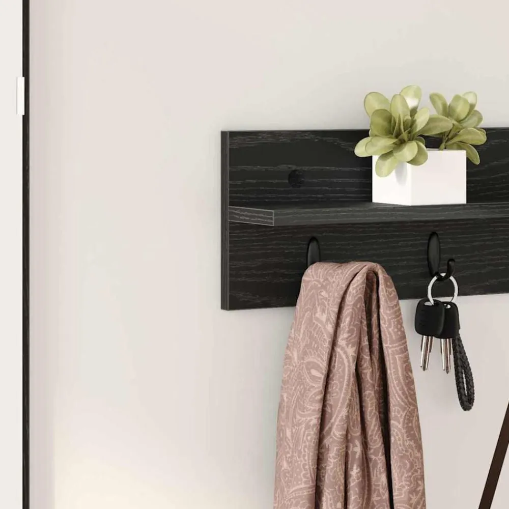 vidaXL Estanterías-Perchero de pared 80 x 10,5 x 18 cm
