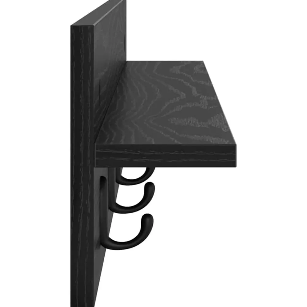 vidaXL Estanterías-Perchero de pared 80 x 10,5 x 18 cm