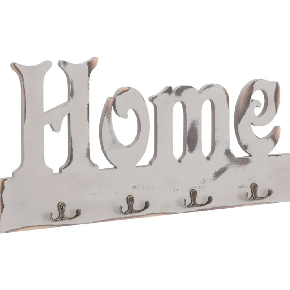 vidaXL Decoración-Perchero de pared HOME 50x23 cm