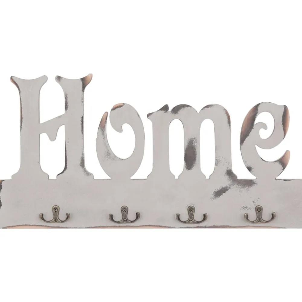 vidaXL Decoración-Perchero de pared HOME 50x23 cm