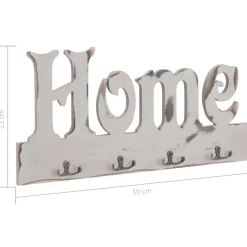 vidaXL Decoración-Perchero de pared HOME 50x23 cm