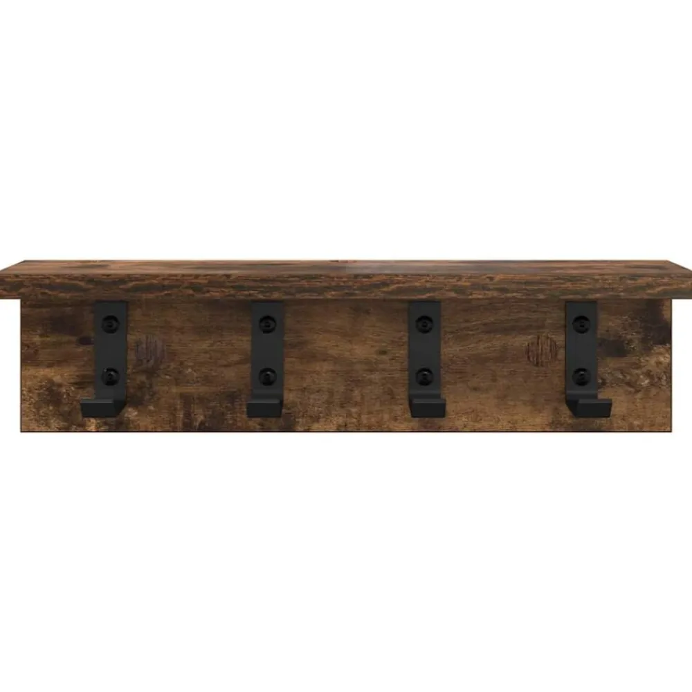 vidaXL Estanterías-Perchero de pared 40 x 10,5 x 10,5 cm