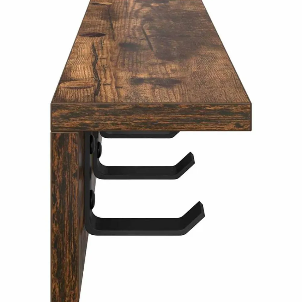 vidaXL Estanterías-Perchero de pared 40 x 10,5 x 10,5 cm