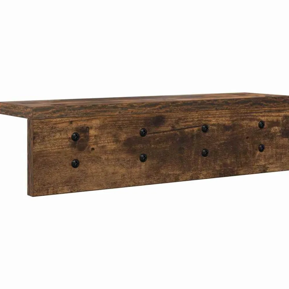 vidaXL Estanterías-Perchero de pared 40 x 10,5 x 10,5 cm