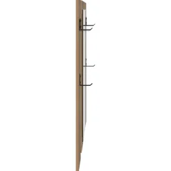 vidaXL Perchero de pared con espejo Roble artesanal 96 x 1,5 x 90 cm Roble artisan Clearance