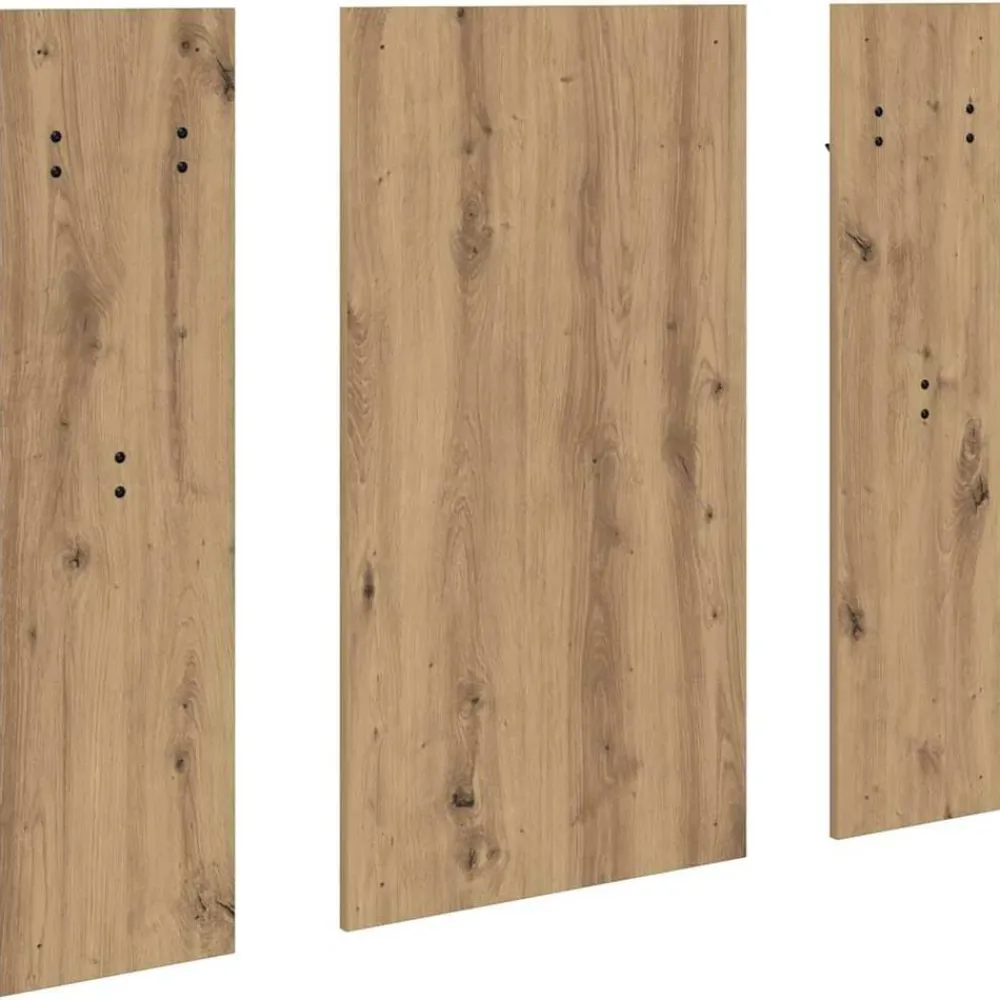 vidaXL Perchero de pared con espejo Roble artesanal 96 x 1,5 x 90 cm Roble artisan Clearance