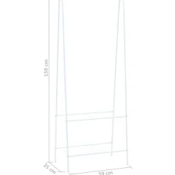 vidaXL Productos Del Hogar-Perchero de ropa 59x35x150 cm