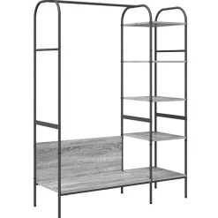 vidaXL Perchero para ropa Gris 120 x 44 x 160 cm Madera de ingeniería Gris sonoma New