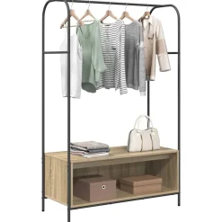 vidaXL Productos Del Hogar-Perchero para ropa Roble Marrón 100 x 44 x 160 cm