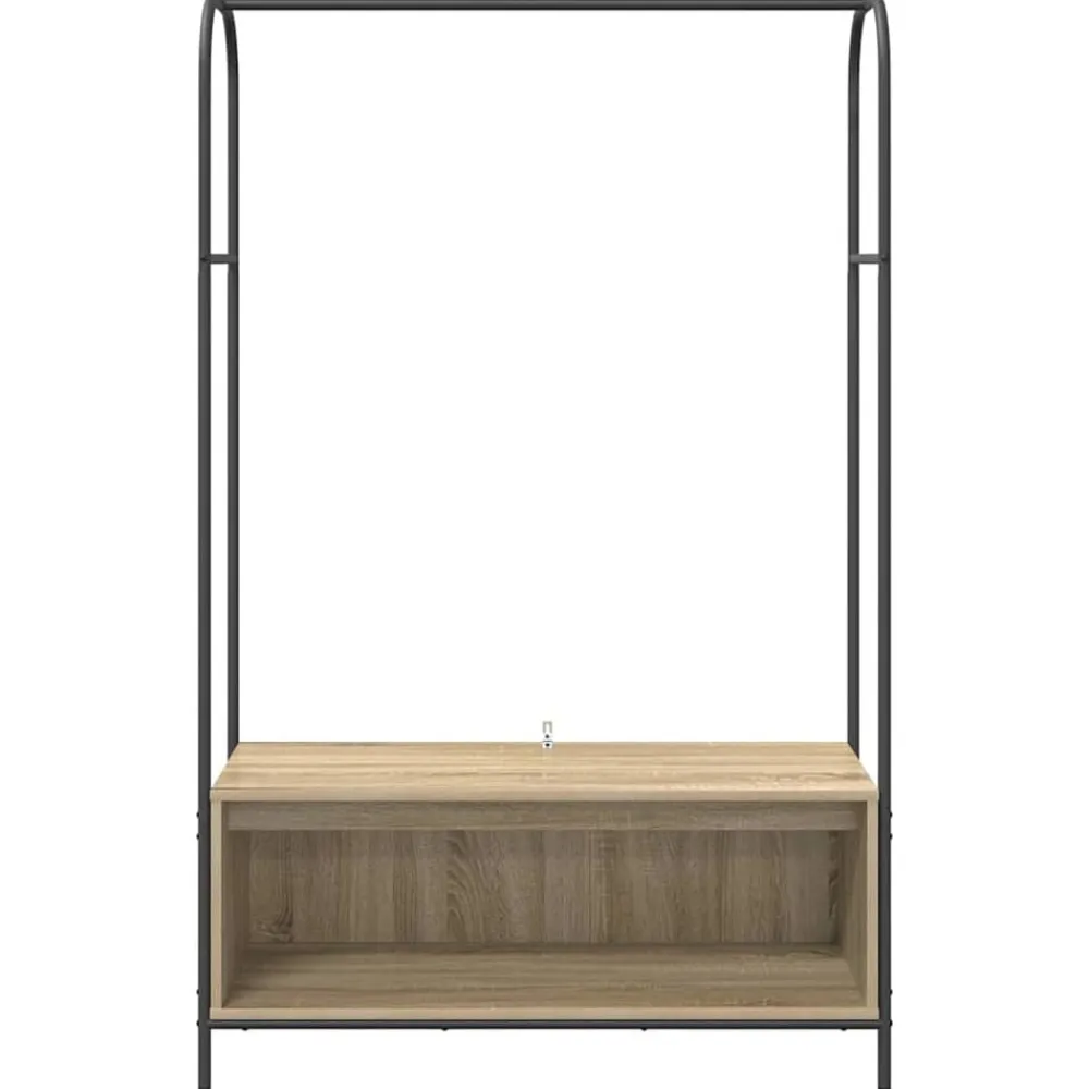 vidaXL Productos Del Hogar-Perchero para ropa Roble Marrón 100 x 44 x 160 cm