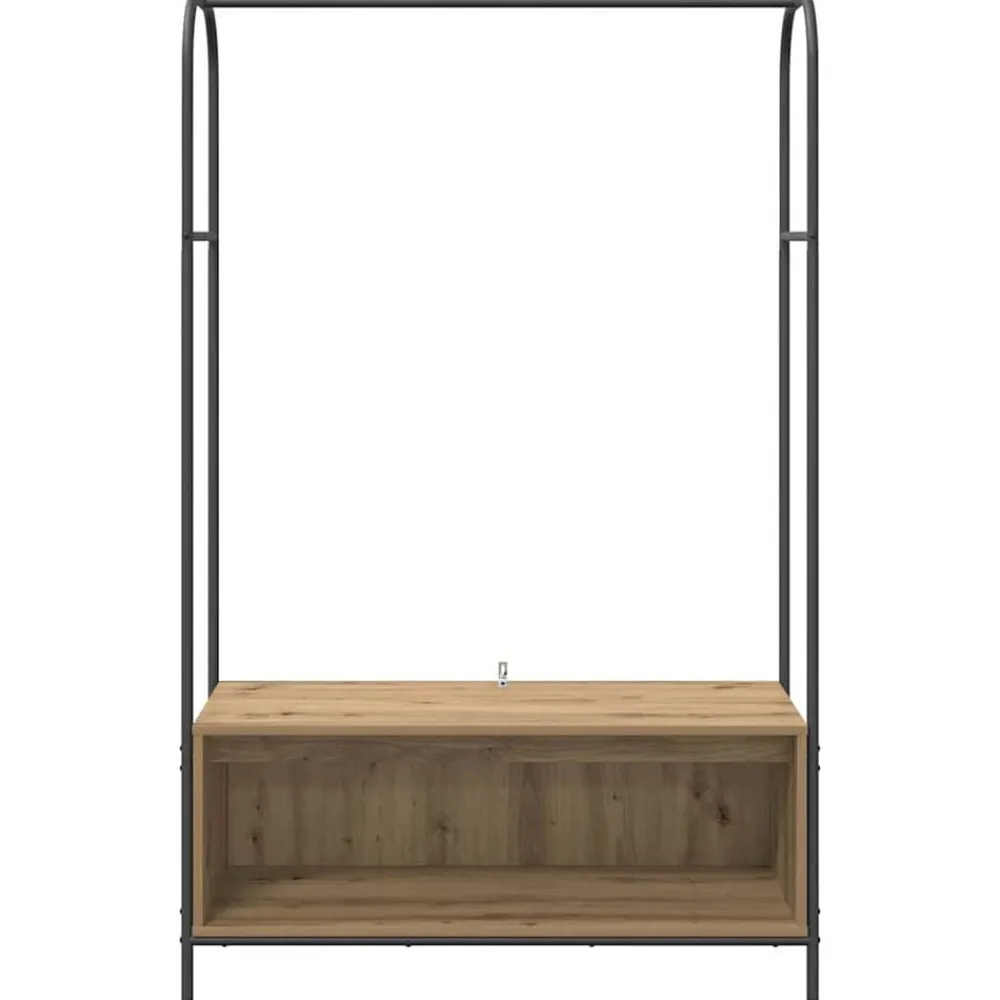 vidaXL Perchero para ropa Roble Marrón 100 x 44 x 160 cm Roble artisan New