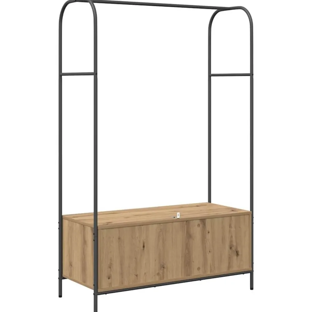 vidaXL Perchero para ropa Roble Marrón 100 x 44 x 160 cm Roble artisan New